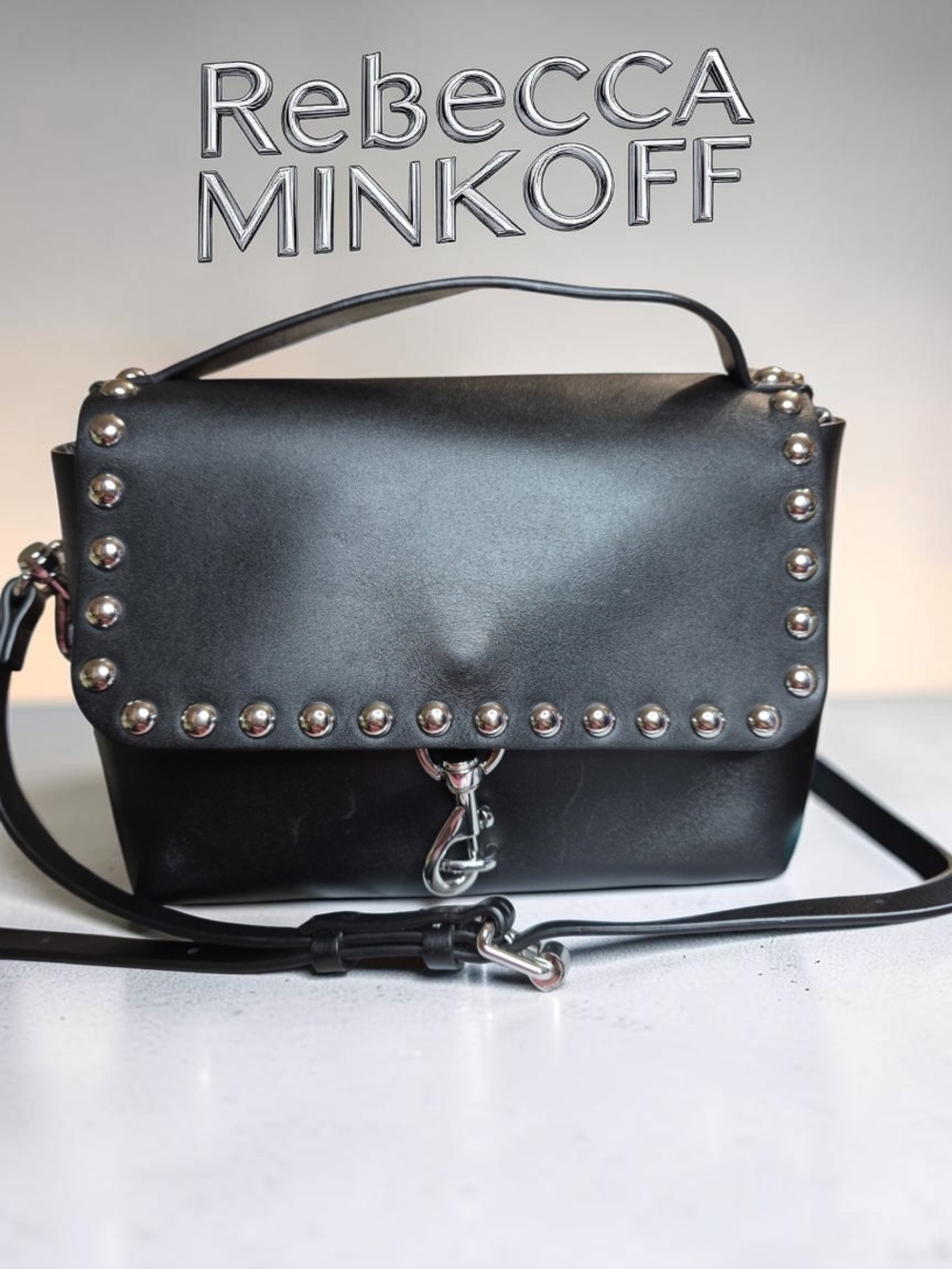Rebecca Minkoff Blythe Medium Studded Leather Crossbody Bag